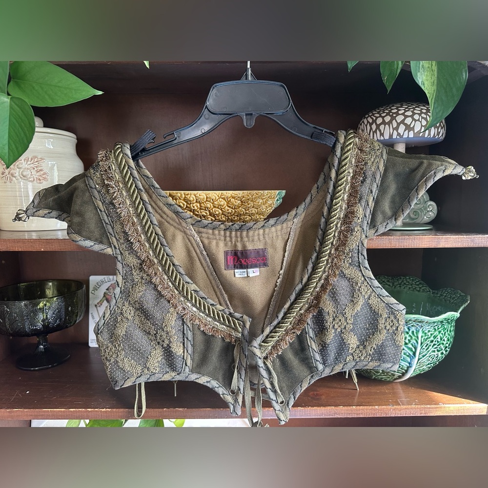 Olive and Gold Moresca Khadija bodice, Large